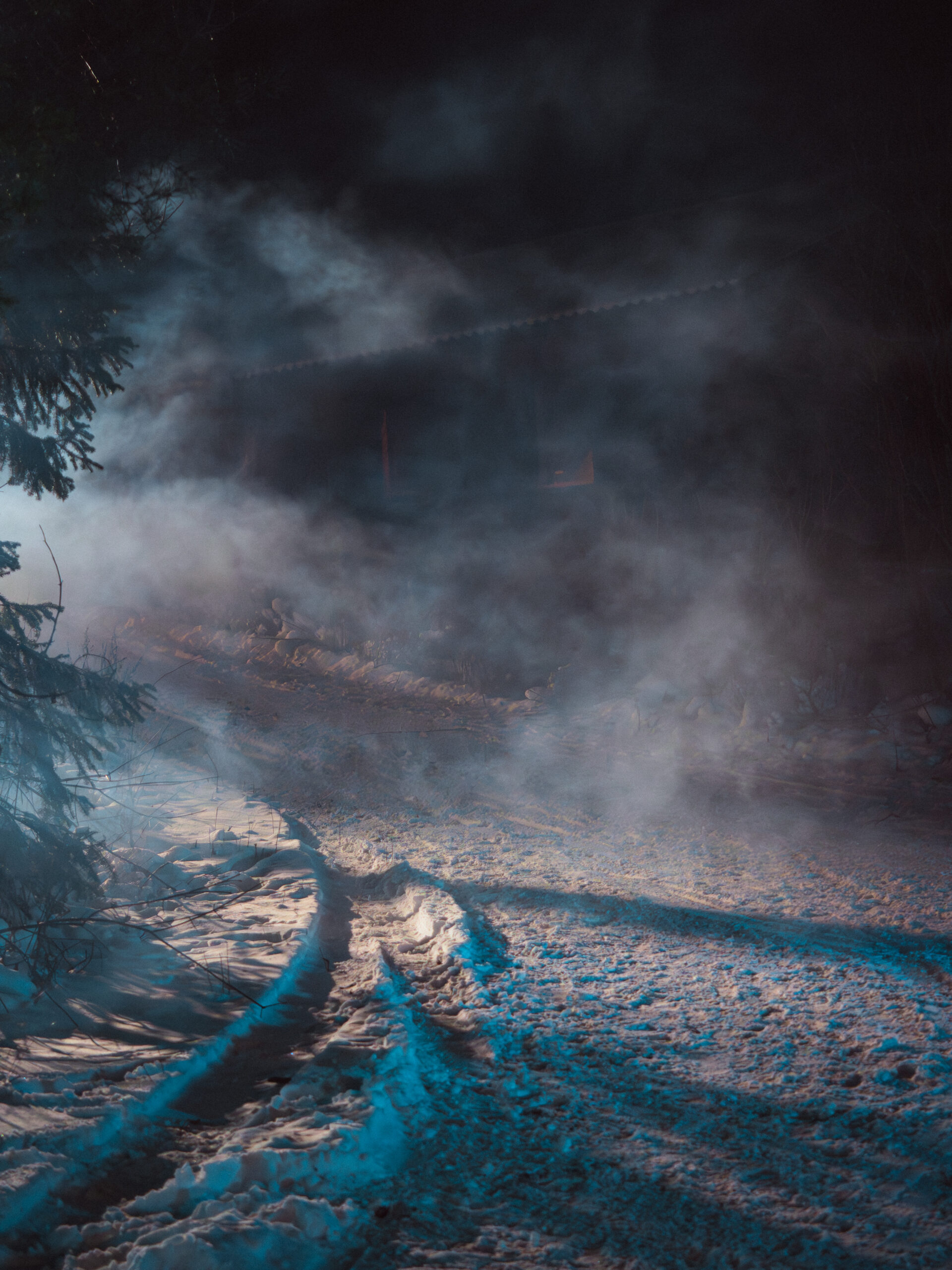 Foggy road